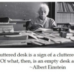Cluttered desk or empty desk?