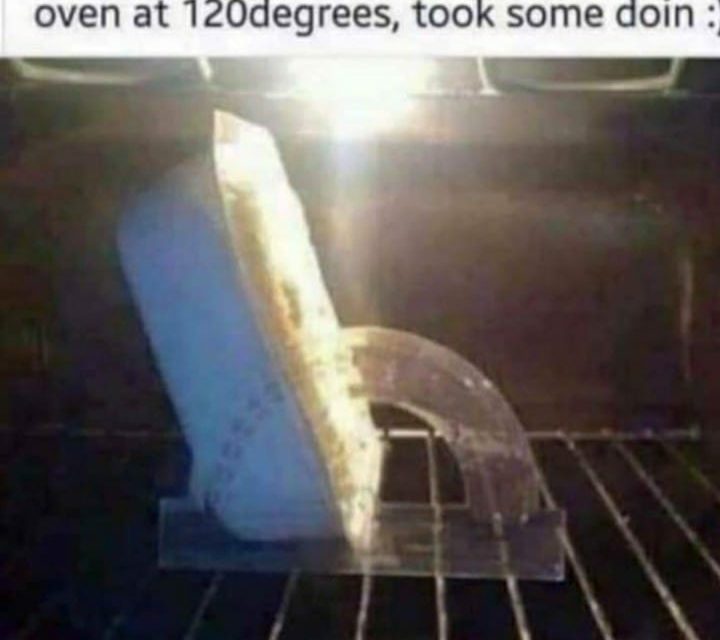Wife tells husband to put pie in oven at 120 degrees