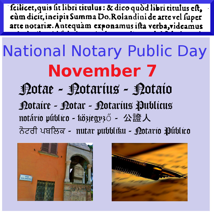 Notary Public Day [USA] – November 7