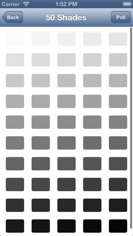 "Favorite Shades of Gray" — new iPhone app from Dull Men's Club — Day 1's gift in our 12 Days of Gifts